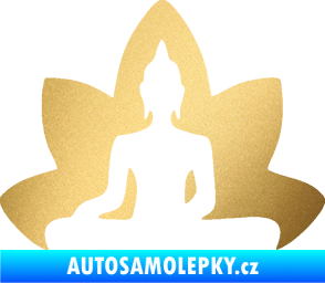 Samolepka Budha 003 levá  zlatá metalíza