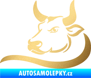 Samolepka Býk 008 levá zlatá metalíza
