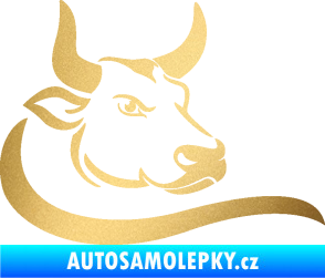 Samolepka Býk 008 pravá zlatá metalíza