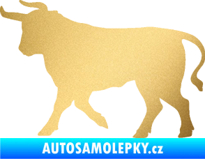 Samolepka Býk 011 levá zlatá metalíza