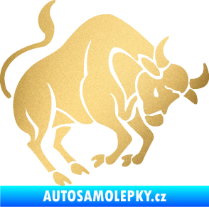 Samolepka Býk zvěrokruh 004 pravá zlatá metalíza