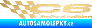 Samolepka C6 limited edition levá zlatá metalíza