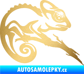 Samolepka Chameleon 001 pravá zlatá metalíza