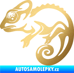 Samolepka Chameleon 002 levá zlatá metalíza