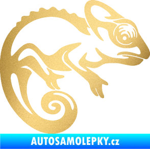 Samolepka Chameleon 002 pravá zlatá metalíza