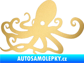 Samolepka Chobotnice 001 levá zlatá metalíza