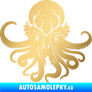 Samolepka Chobotnice 002 levá zlatá metalíza