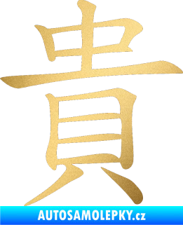 Samolepka Čínský znak Expensive zlatá metalíza