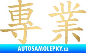 Samolepka Čínský znak Professional zlatá metalíza