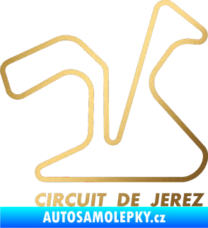Samolepka Okruh Circuito de Jerez zlatá metalíza