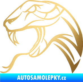 Samolepka Cobra 002 levá zlatá metalíza