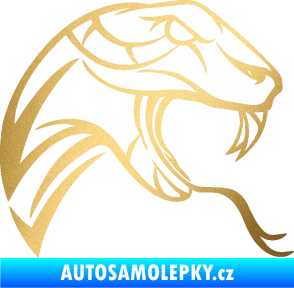 Samolepka Cobra 002 pravá zlatá metalíza