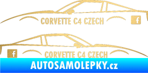 Samolepka Corvette C4 FB zlatá metalíza