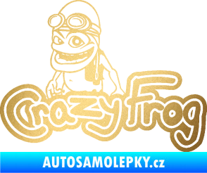 Samolepka Crazy frog 002 žabák zlatá metalíza