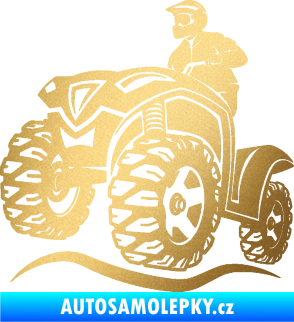 Samolepka Čtyřkolka 005 levá zlatá metalíza