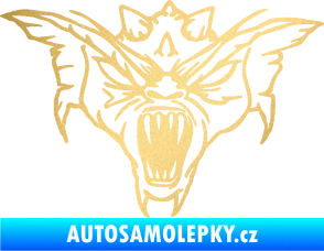 Samolepka Ďábel 003 pravá zlatá metalíza