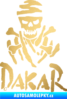 Samolepka Dakar 002 s lebkou zlatá metalíza