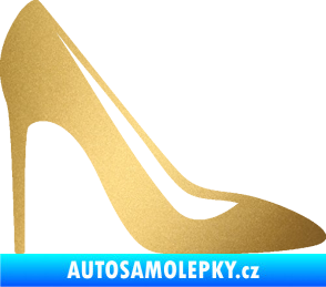 Samolepka Dámská bota 001 pravá lodička zlatá metalíza