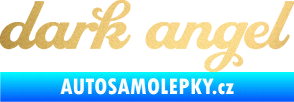 Samolepka Dark angel nápis zlatá metalíza