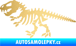 Samolepka Dinosaurus kostra 001 levá zlatá metalíza