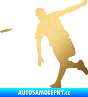 Samolepka Discgolf 001 levá zlatá metalíza