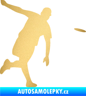 Samolepka Discgolf 001 pravá zlatá metalíza
