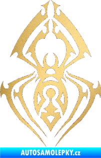 Samolepka Pavouk 009 zlatá metalíza