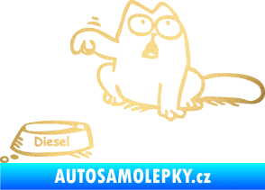 Samolepka Dolej diesel - levá zlatá metalíza