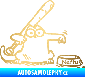 Samolepka Dolej naftu 002 pravá zlatá metalíza