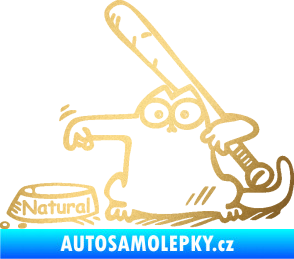 Samolepka Dolej natural levá zlatá metalíza