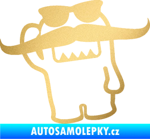 Samolepka Domo 016 levá s knírem zlatá metalíza