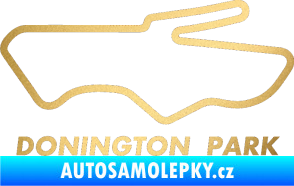 Samolepka Okruh Donington Park zlatá metalíza
