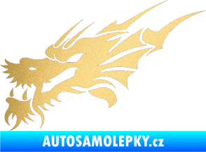 Samolepka Dragon 001 levá zlatá metalíza