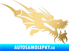 Samolepka Dragon 001 pravá zlatá metalíza