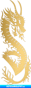 Samolepka Dragon 003 pravá zlatá metalíza