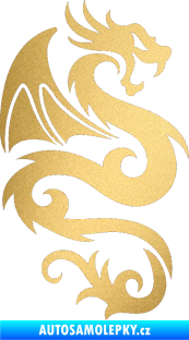 Samolepka Dragon 005 pravá zlatá metalíza