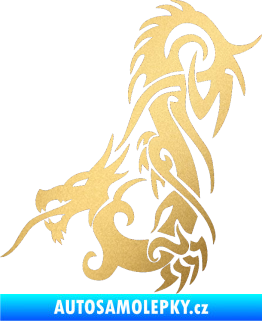 Samolepka Dragon 007 levá zlatá metalíza