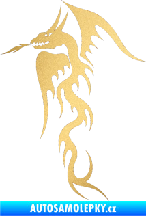 Samolepka Dragon 013 levá zlatá metalíza