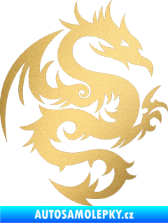 Samolepka Dragon 015 pravá zlatá metalíza