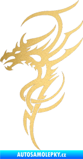 Samolepka Dragon 017 levá zlatá metalíza