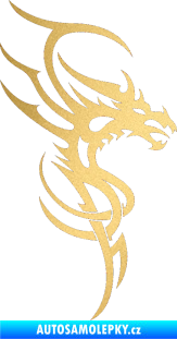 Samolepka Dragon 017 pravá zlatá metalíza