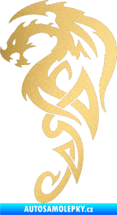 Samolepka Dragon 018 levá zlatá metalíza