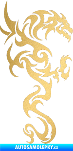 Samolepka Dragon 019 pravá zlatá metalíza