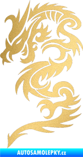 Samolepka Dragon 022 levá zlatá metalíza