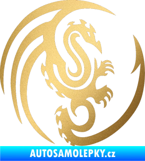 Samolepka Dragon 036 pravá zlatá metalíza