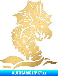 Samolepka Dragon 040 pravá zlatá metalíza