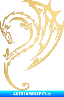 Samolepka Dragon 043 levá zlatá metalíza