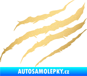 Samolepka Drápanec 001 levá zlatá metalíza