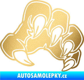 Samolepka Drápy 001 pravá zlatá metalíza
