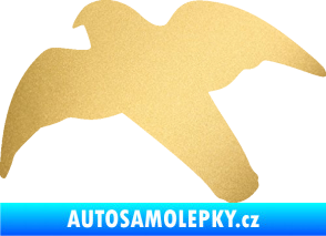 Samolepka Dravec na sklo 003 levá zlatá metalíza
